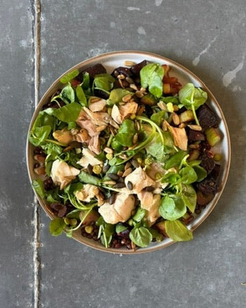 A Simple Seasonal Lentil Salad (with chicken)
